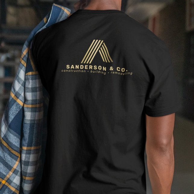 Camiseta Gold builders construction employee staff black (Criador carregado)