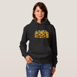 Camiseta Golden 555 Hoodie – Capuz Preto Espiritual e Elega