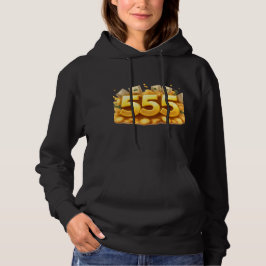 Camiseta Golden 555 Hoodie – Capuz Preto Espiritual e Elega