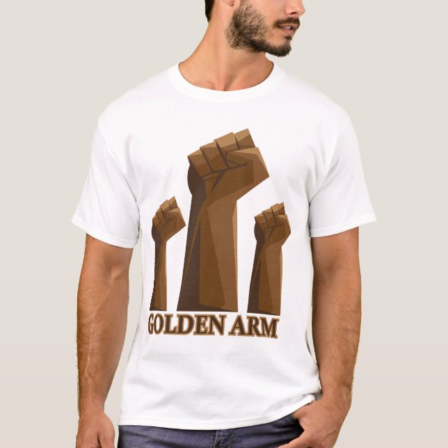Camiseta Golden Arm Expert Pipe Welder Gift (Frente)