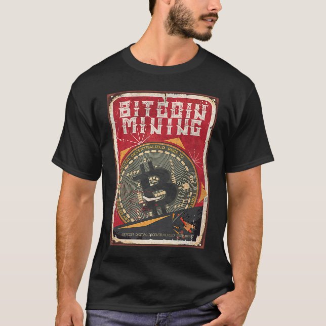 Camiseta Golden BTC Bitcoin Crypto Mining Outfit Fashion Gr (Frente)