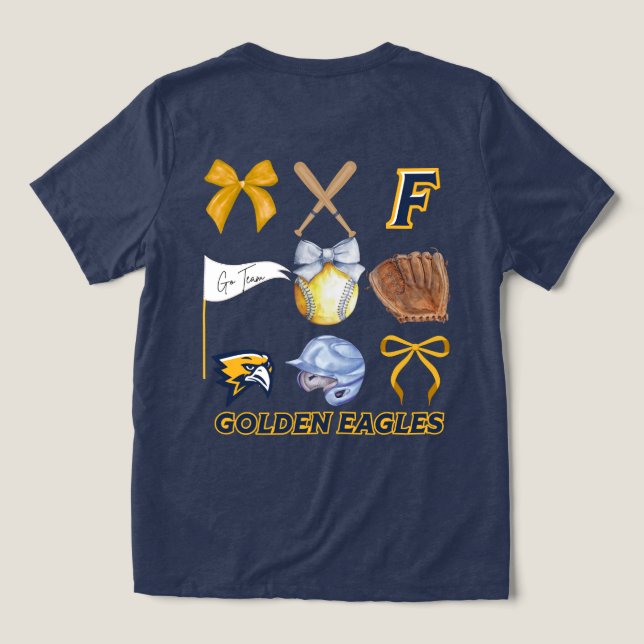 Camiseta Golden Eagles Softball Spirit Shirt  (Verso do Design )