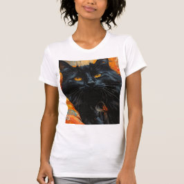 Camiseta Golden-Eyed Midnight Cat
