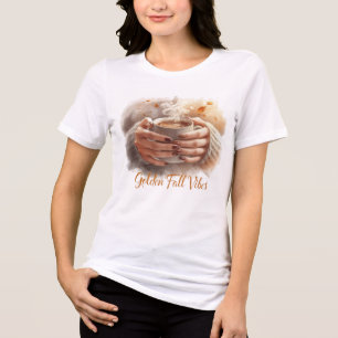 Camiseta Golden Fall Vibes – Blusa de Café de Outo