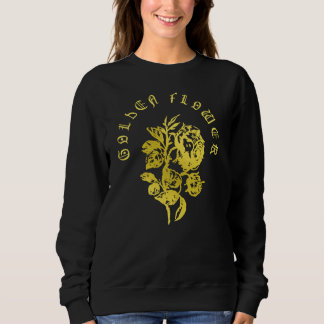 Camiseta Golden Flower – Embroidered-Style Luxury Design
