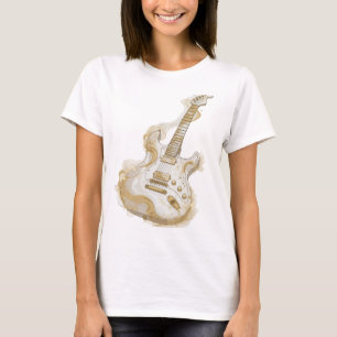 Camiseta GOLDEN GUITAR Prata Resfriada Design Personalizado