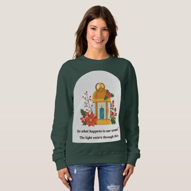 Camiseta Golden Lantern | Healing Light & Spiritual Hope (Frente Completa)