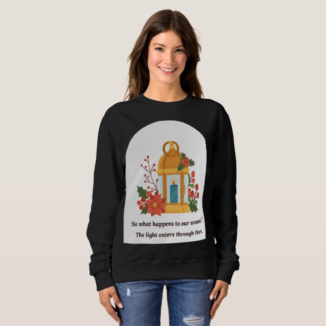 Camiseta Golden Lantern | Healing Light & Spiritual Hope (Frente Completa)