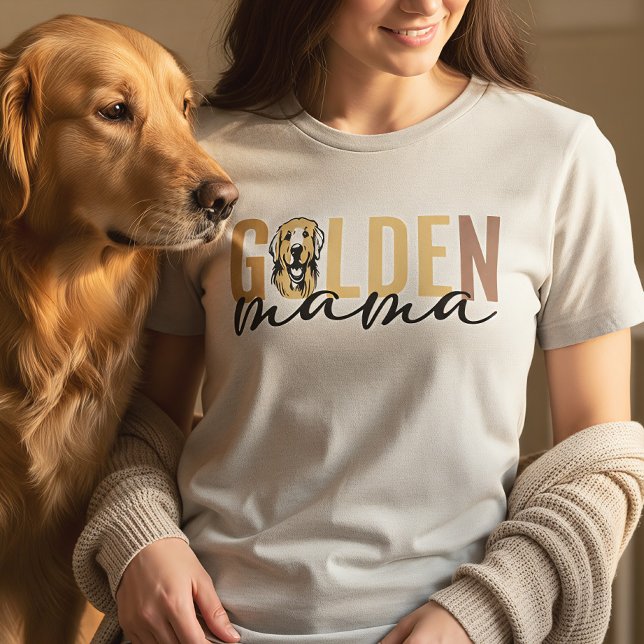 Camiseta Golden Mama | Presente para Mãe de Golden Retrieve (With my Golden )
