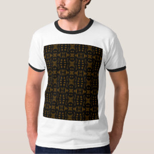 Camiseta Golden Obsidian Tribal Ikat Pattern