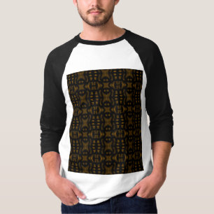 Camiseta Golden Obsidian Tribal Ikat Pattern
