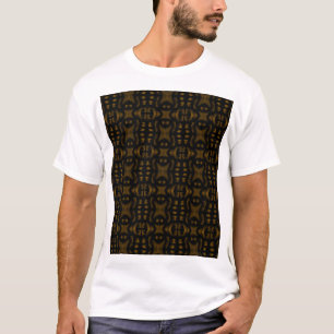 Camiseta Golden Obsidian Tribal Ikat Pattern
