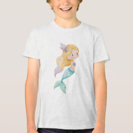 Camiseta Golden Pearl Mermaid Illustration