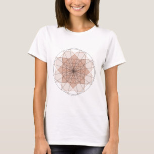 Camiseta golden rectangle flower