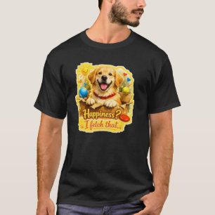 Camiseta Golden Retriever Alegria – “Felicidade? Eu Busco I