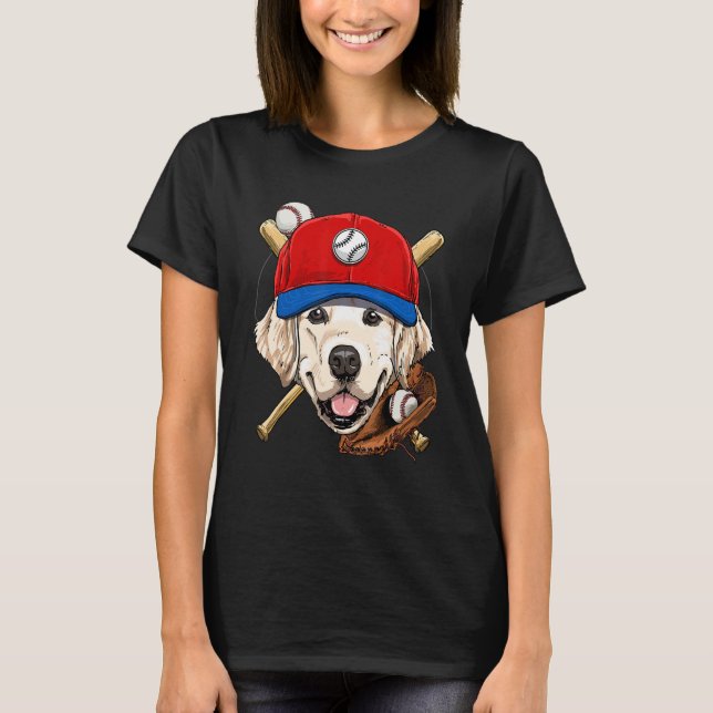 Camiseta Golden Retriever Baseball Player Coaches Catcher D (Frente)