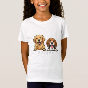 Camiseta Golden Retriever & Beagle Melhor para amantes de a