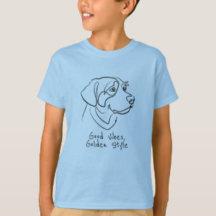 Camiseta Golden Retriever - Boas Vibrações, Estilo Golden