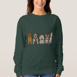 Camiseta Golden Retriever Bulldog Corgi Husky in Christmas