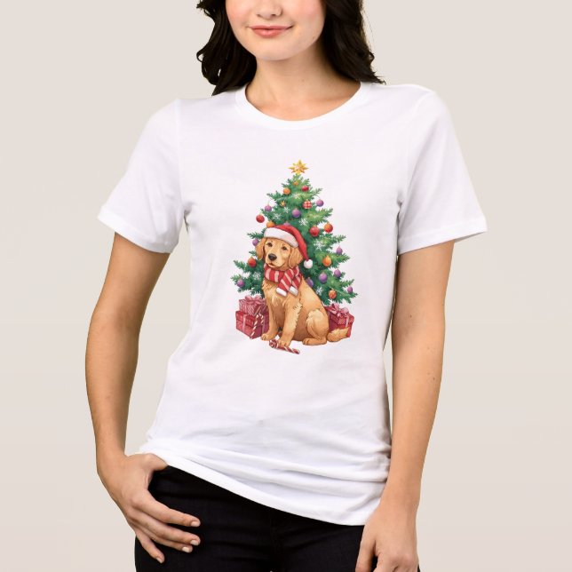 Camiseta Golden Retriever Christmas Cute Dog Gift (Frente)