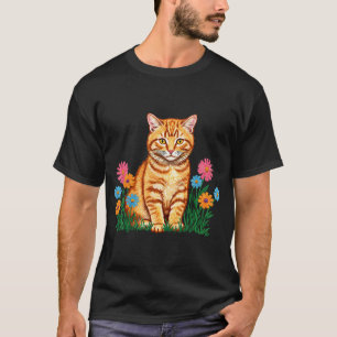 Camiseta Golden Retriever com Flores Silvestres
