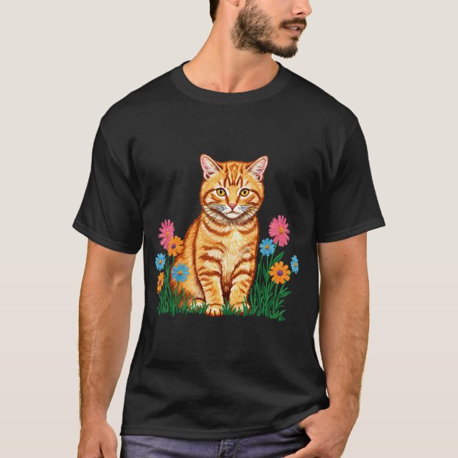 Camiseta Golden Retriever com Flores Silvestres (Frente)
