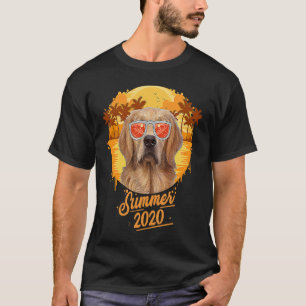 Camiseta Golden Retriever De Óculos De Sol Palmeira Praia S