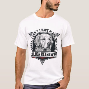 Camiseta Golden Retriever Desculpe Tenho Planos Amante de C