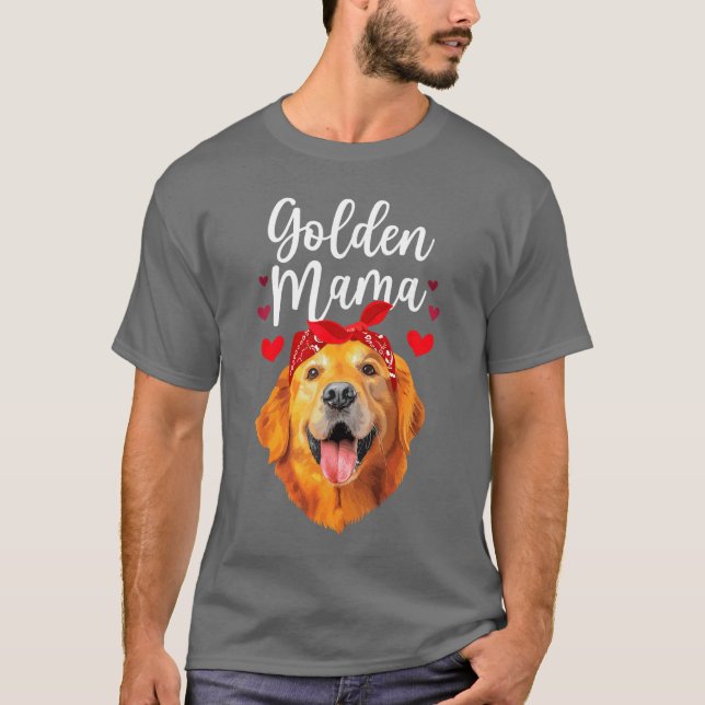 Camiseta Golden Retriever Design For Mom Women Golden Retri (Frente)