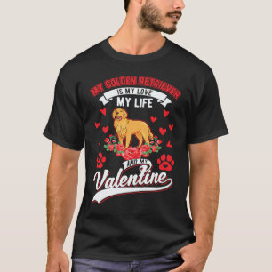 Camiseta Golden Retriever Dia dos Namorados Golden Retrieve