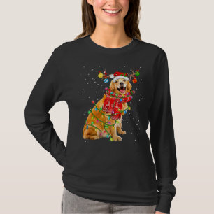 Camiseta Golden Retriever Dog Christmas Lights