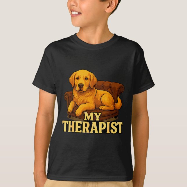 Camiseta Golden Retriever Dog Clothes For Humans My Therast (Frente)