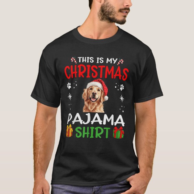 Camiseta Golden Retriever Dog Nightgown Pajama This is my C (Frente)