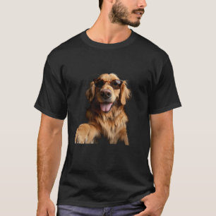 Camiseta Golden Retriever Engraçado Amante de Animais Selfi