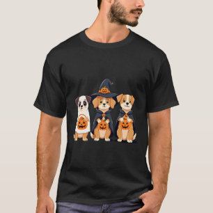 Camiseta Golden Retriever Fantasma Halloween Travessuras Ou