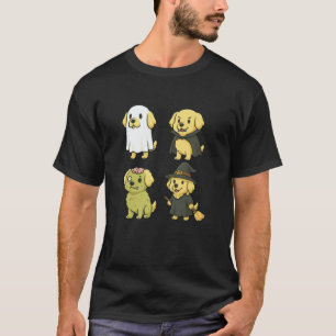 Camiseta Golden Retriever Halloween Fantasma Bruxa Vampiro