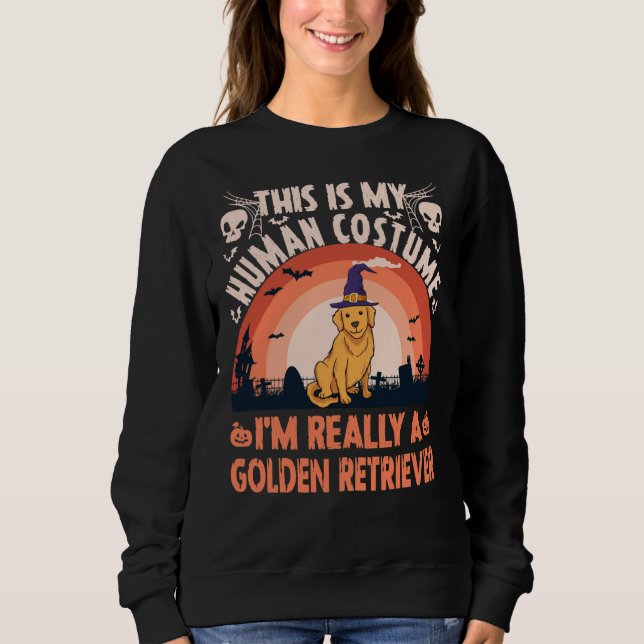 Camiseta Golden Retriever Halloween Human Costume (Frente)