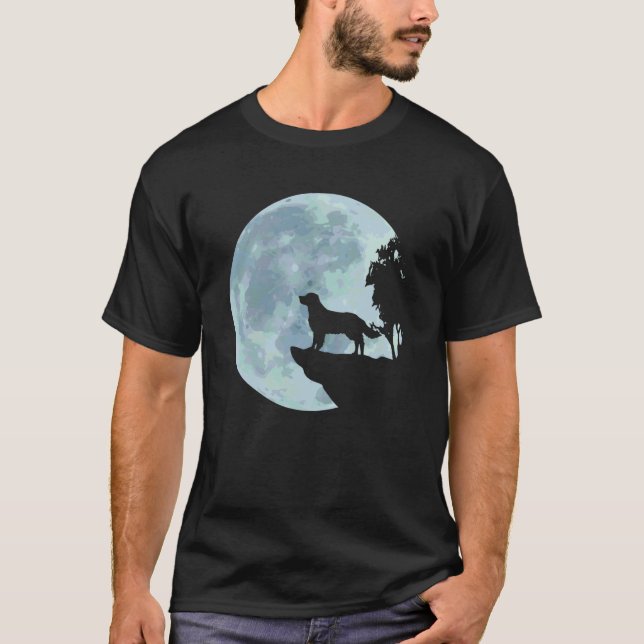 Camiseta Golden Retriever Lua Cheia Melhores Cães Amam Pres (Frente)