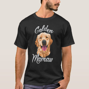 Camiseta Golden Retriever Mamaw Para Mulheres Mãe Cachorro 