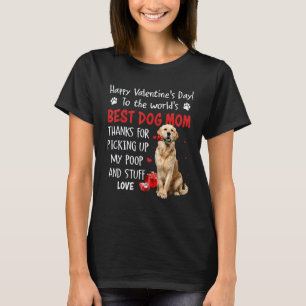 Camiseta Golden Retriever Melhor Mãe de Cachorro Dia dos Na