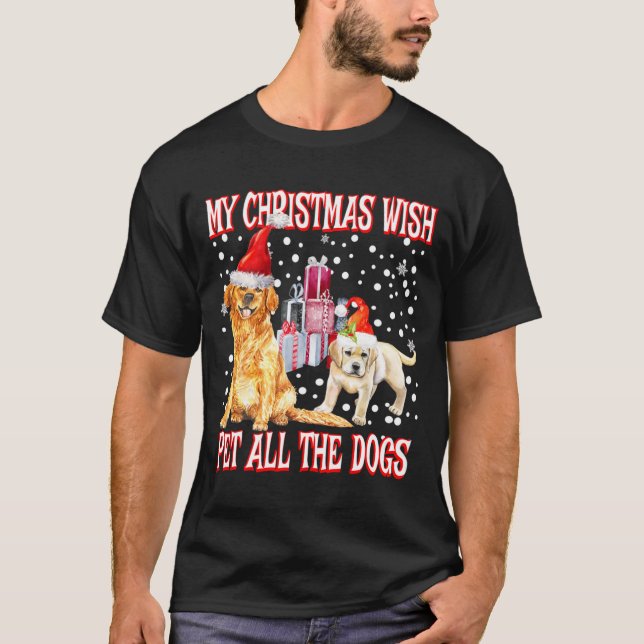 Camiseta Golden Retriever My Christmas Wish Pet All The D  (Frente)