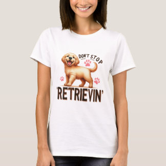 Camiseta Golden Retriever Não Para de Buscar 