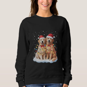 Camiseta Golden Retriever Natal Chapéu do Papai Noel Rena 