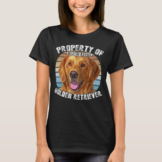 Camiseta Golden Retriever Owner   Retro Property Of (Frente)