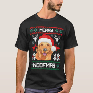 Camiseta Golden Retriever Para um Feliz Woofmas