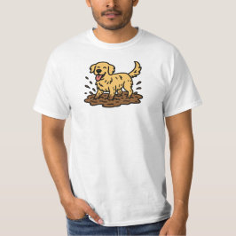 Camiseta Golden Retriever Playing Mud