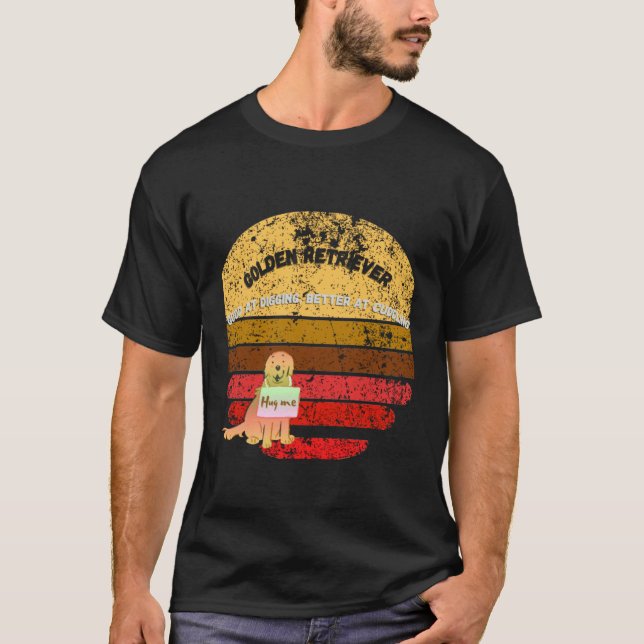 Camiseta Golden Retriever quer um abraço  cachorro (Frente)