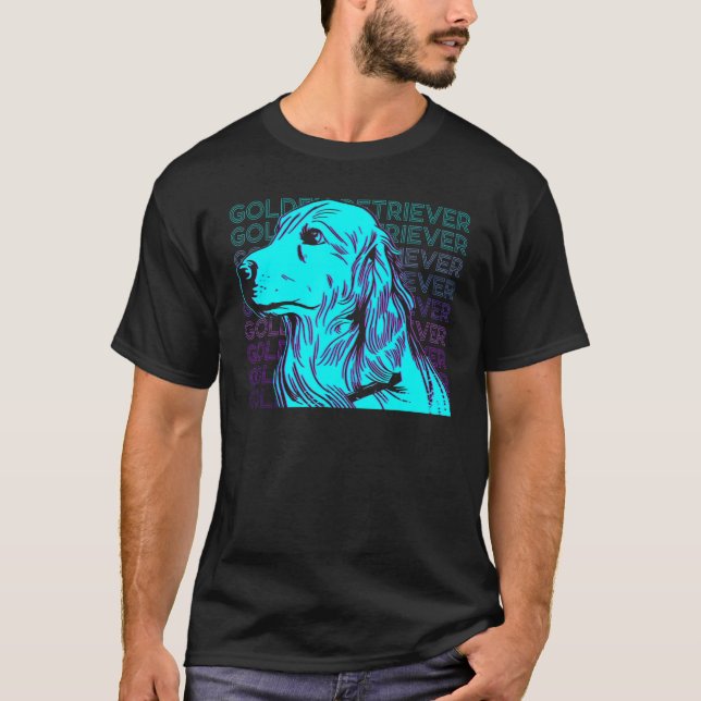 Camiseta Golden Retriever Retro (Frente)