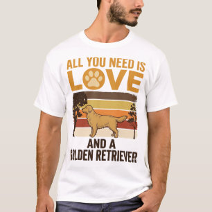 Camiseta Golden Retriever Tudo o que Você Precisa é Amor Vi
