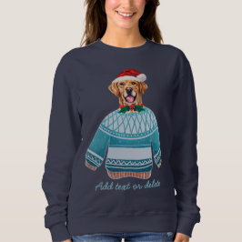 Camiseta Golden Retriever Vestindo Mãe de Cachorro de Natal
